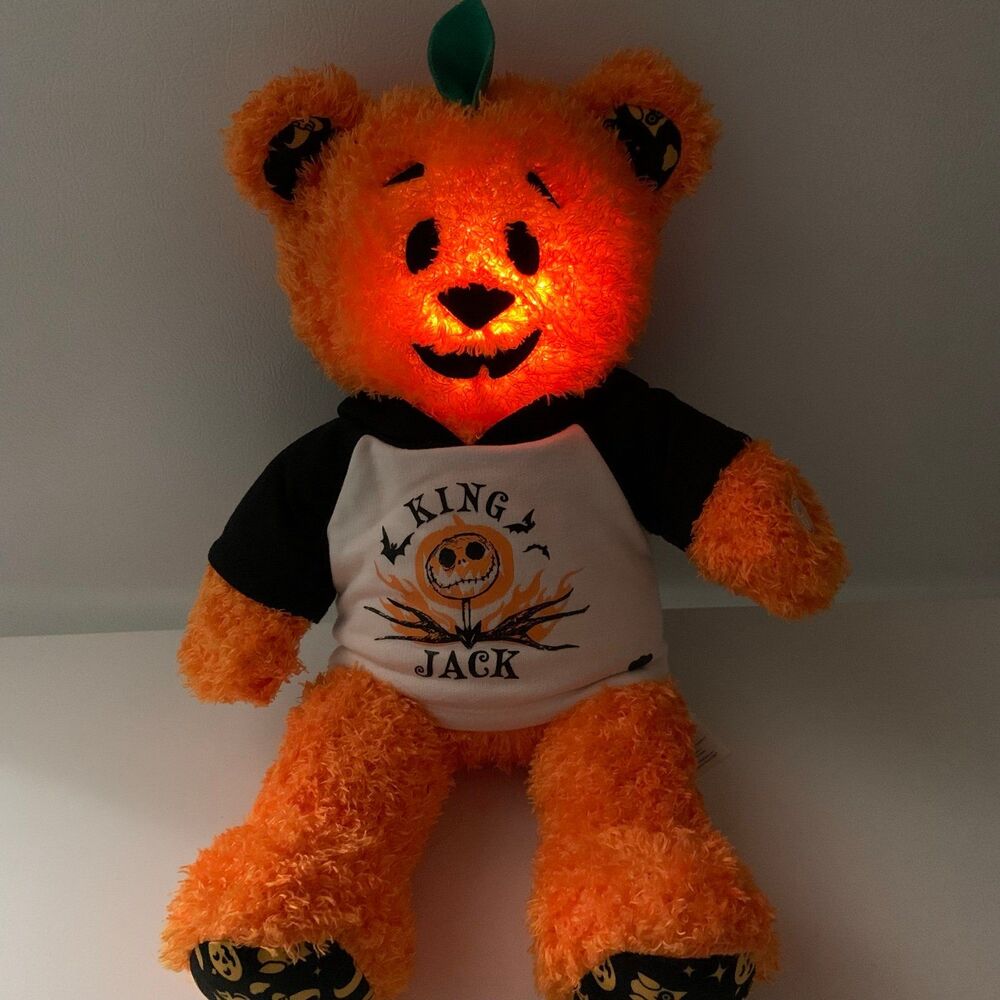 Build A Bear Pumpkin Jack O’ Lantern LIGHT-UP FACE + “This Is Halloween” Music - Picture 2 of 11